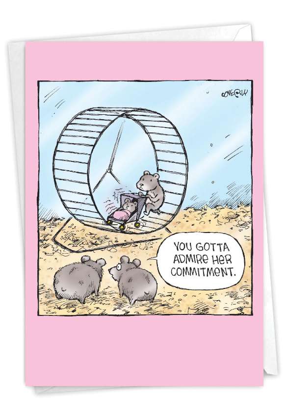 Funny Mother's Day Paper Greeting Card By Dave Coverly From NobleWorksCards.com - Mother Wheel