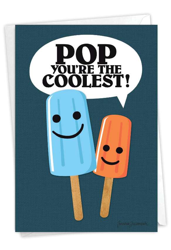 Humorous Father's Day Paper Card By Jennifer Wambach From NobleWorksCards.com - Coolest Pop
