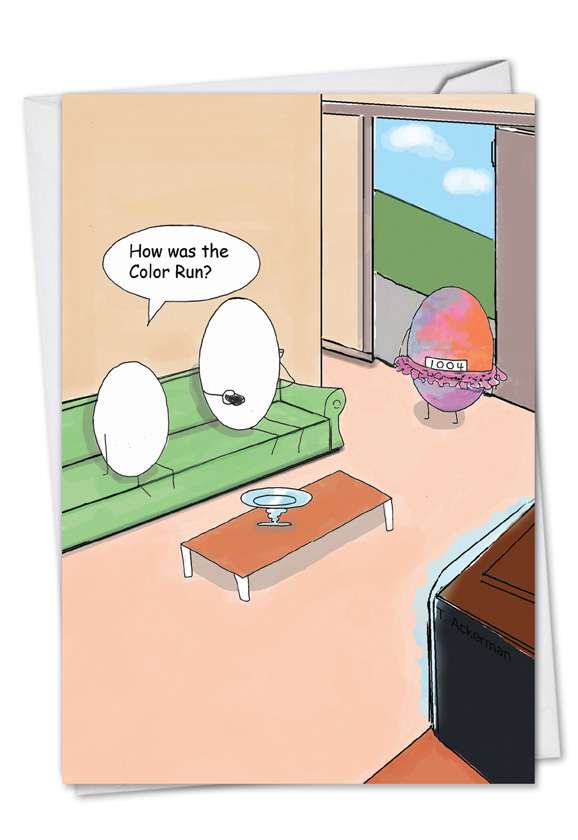 Hysterical Easter Greeting Card by Todd Ackerman from NobleWorksCards.com - Color Run