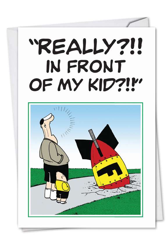 Humorous Father's Day Greeting Card by Brad Diller from NobleWorksCards.com - The F Bomb