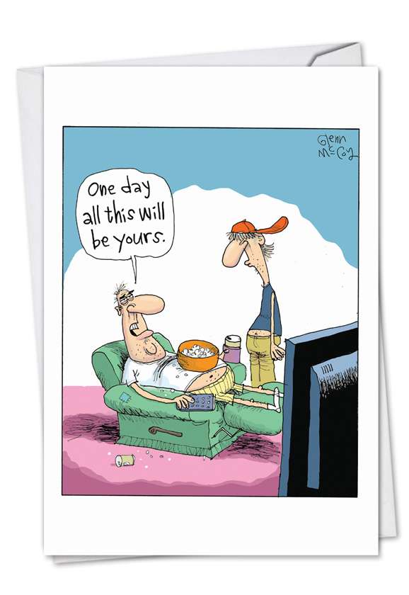 All Will Be Yours Cartoons Father's Day Greeting Card Glenn Mccoy