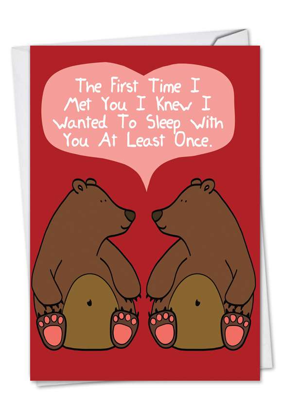 Hilarious Valentine's Day Paper Card from NobleWorksCards.com - At Least Once