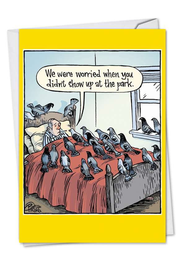 Worried Pigeons Cartoons Get Well Paper Card Bizarro