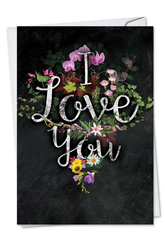 Creative Valentine's Day Greeting Card from NobleWorksCards.com - Chalk And Roses