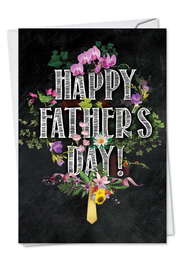Stylish Father's Day Printed Card from NobleWorksCards.com - Chalk And Roses