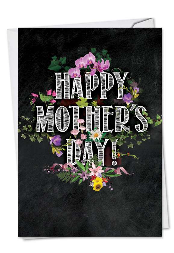 Creative Mother's Day Paper Greeting Card from NobleWorksCards.com - Chalk And Roses