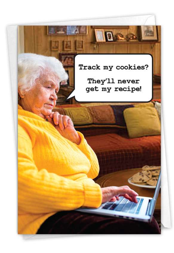Hilarious Birthday Greeting Card From NobleWorksCards.com - Track Cookies