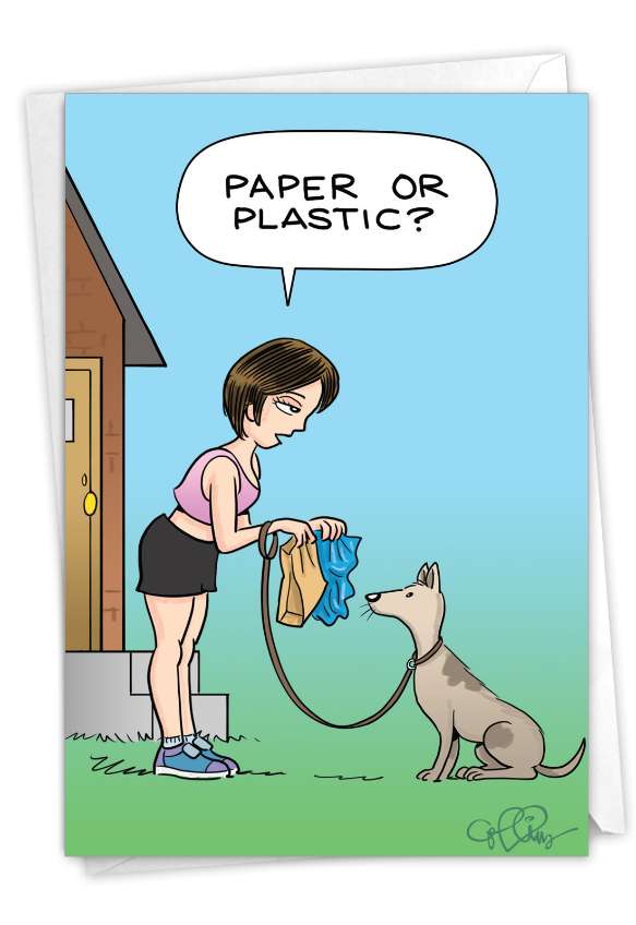 Humorous Birthday Paper Greeting Card By Daniel Collins From NobleWorksCards.com - Paper or Plastic
