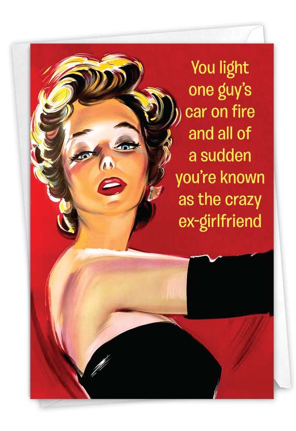 Funny Birthday Paper Greeting Card By Ephemera From NobleWorksCards.com - Crazy Ex-Girlfriend