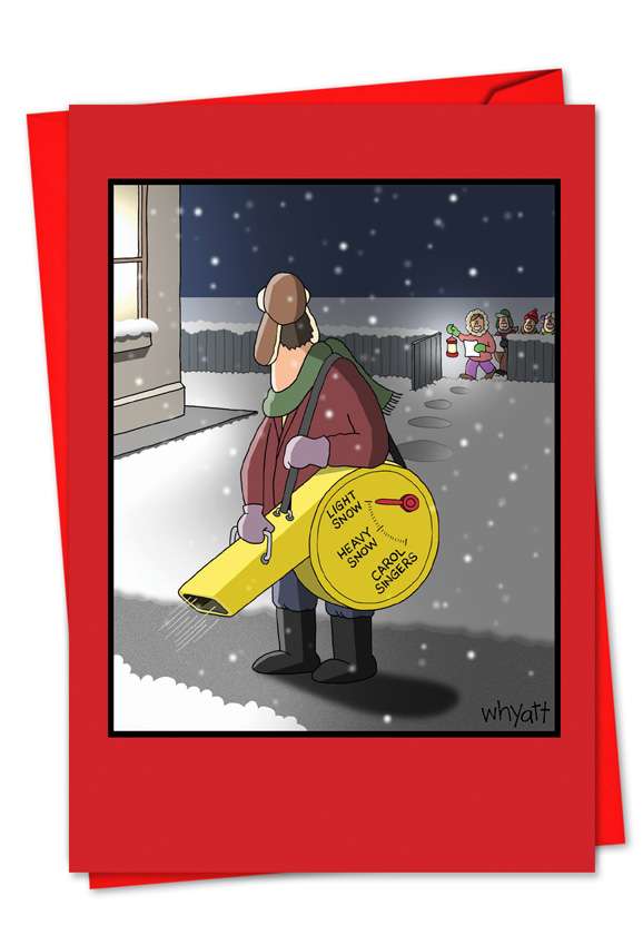 Snow Blower Settings Cartoons Christmas Card Tim Whyatt