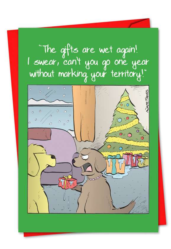 Hysterical Christmas Greeting Card by Nate Fakes from NobleWorksCards.com - Marked Gifts