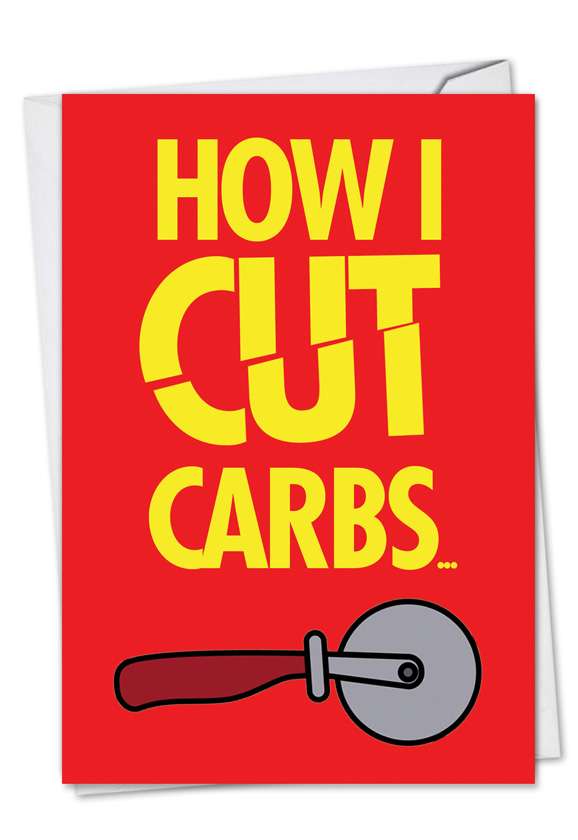 Cut Carbs Red Rocket Birthday Card 1710