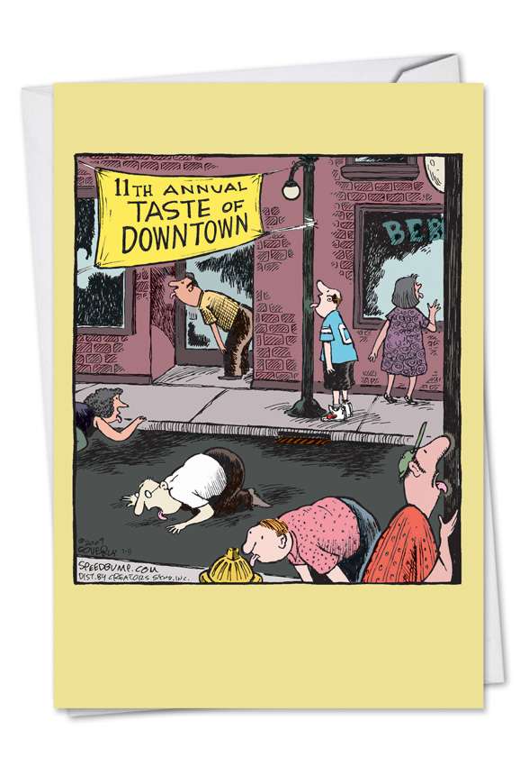 Humorous Birthday Printed Card by Dave Coverly from NobleWorksCards.com - Taste of Downtown