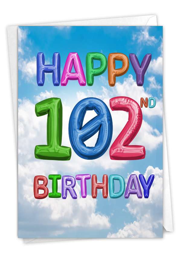 Funny Milestone Birthday Card From NobleWorksCards.com - Inflated Messages-102