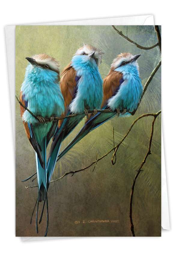 Artful Miss You Card By Chris Vest From NobleWorksCards.com - Birds and Branches