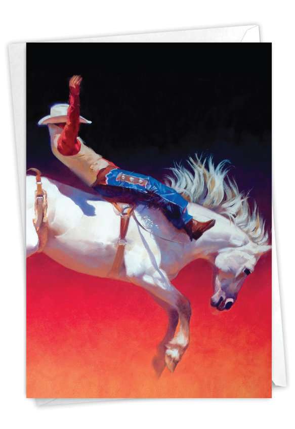 Beautiful Birthday Greeting Card By Julie Chapman From NobleWorksCards.com - Cowboys and Horses
