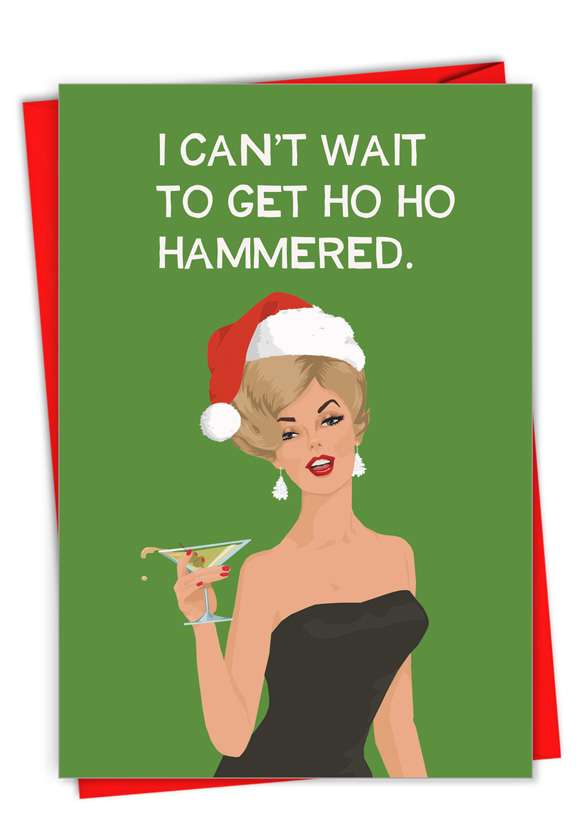 Ho Ho Hammered: Funny Merry Christmas Paper Card