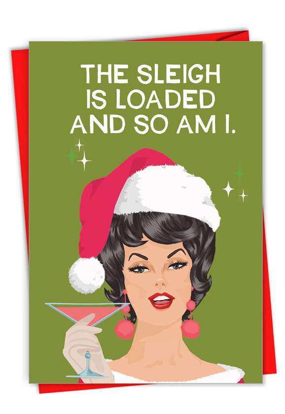 Loaded Sleigh: Funny Merry Christmas Card
