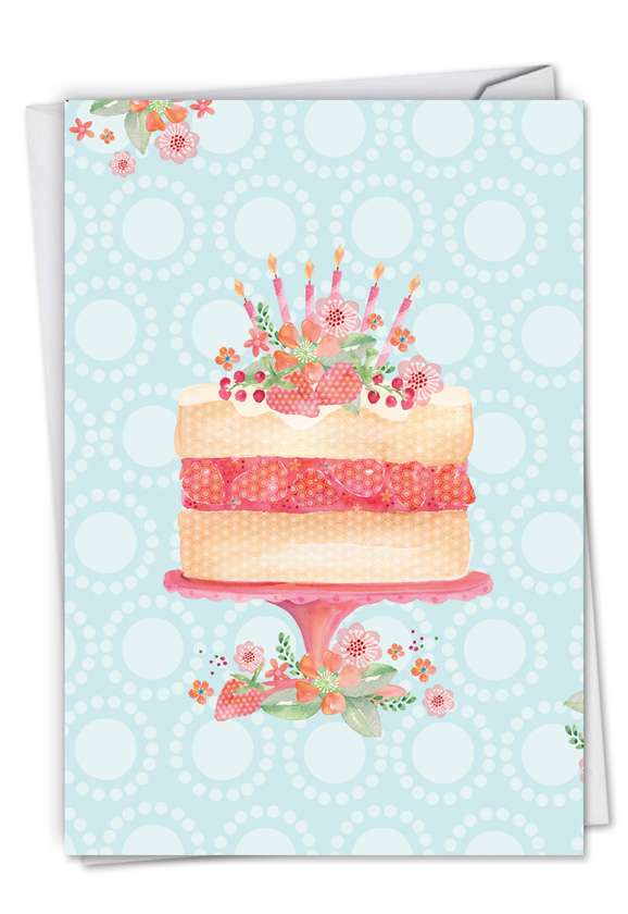 Watercolor Cake Nobleworks By Design Birthday Card