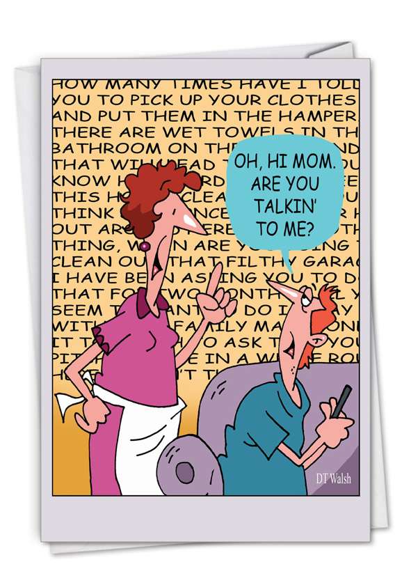 Mom Chatter: Funny Mother's Day Paper Greeting Card