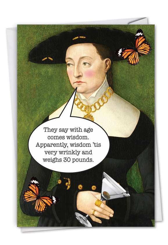 Funny Birthday Card By Tracy Kunzler From NobleWorksCards.com - Age Weight
