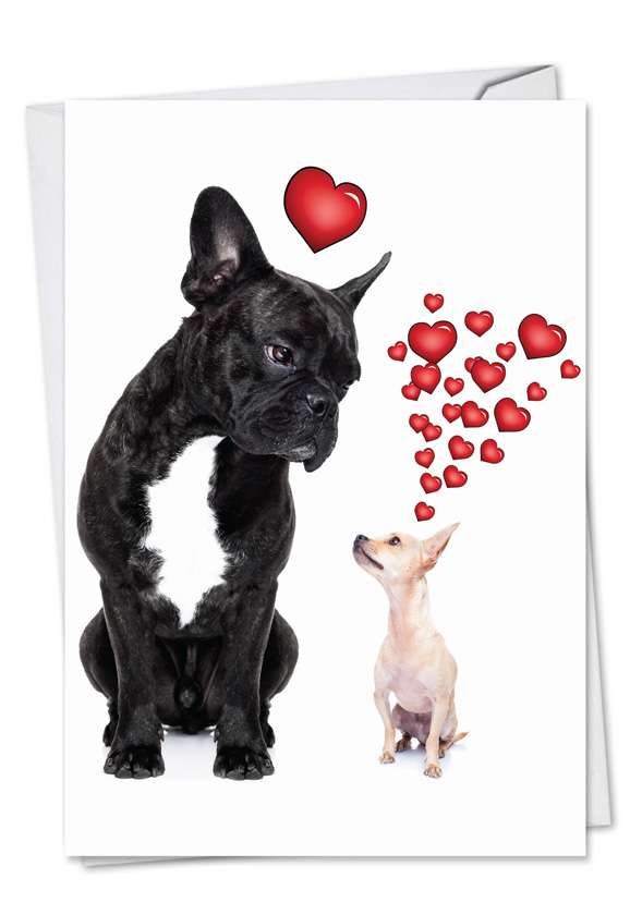 Dogs In Love Petigreet Valentine's Day Greeting Card