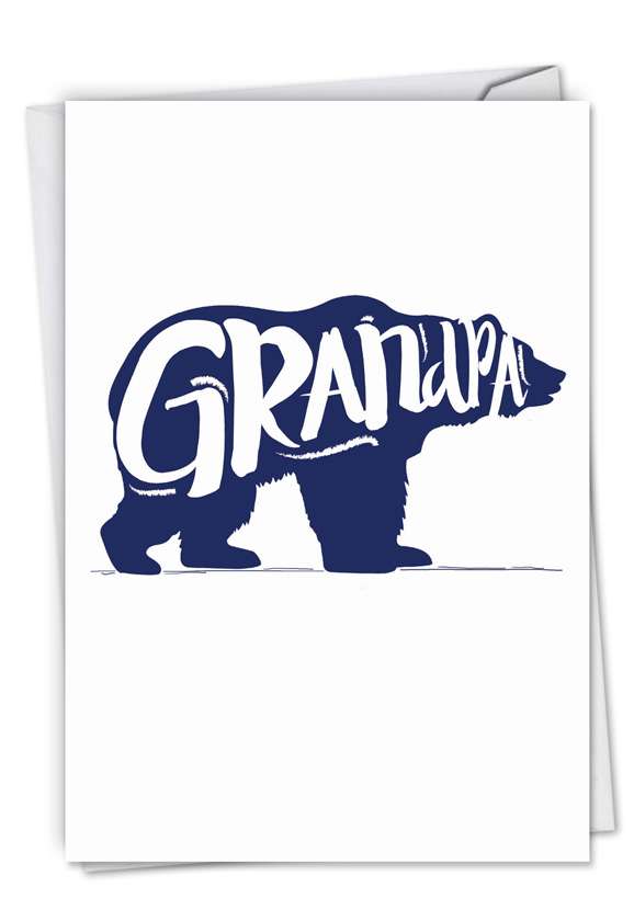 Download Grandpa Bear French Fold Father S Day Grandpa Paper Card By