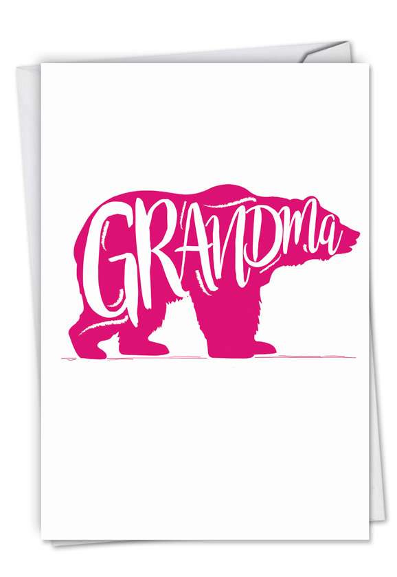 Creative Mother's Day Grandma Paper Card from NobleWorksCards.com - Grandma Bear