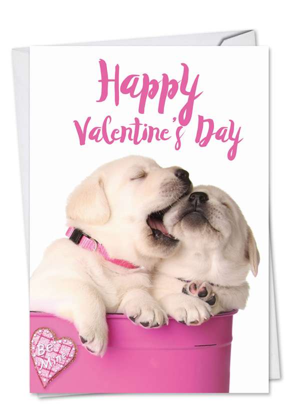 Pups In Love Petigreet Valentine's Day Card