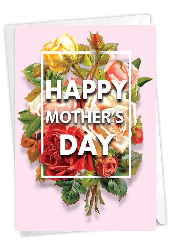 Artful Mother's Day Printed Greeting Card From NobleWorksCards.com - Flowers For Mom