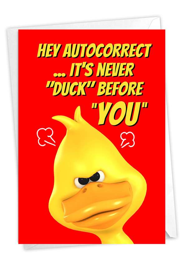 never duck humorous birthday cards