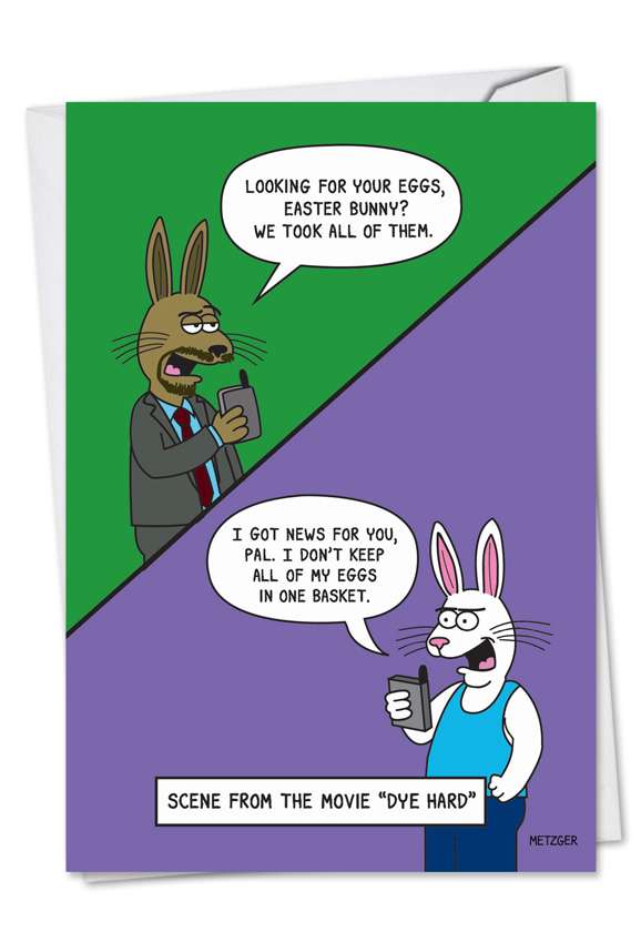 Hysterical Easter Printed Card by Scott Metzger from NobleWorksCards.com - Dye Hard