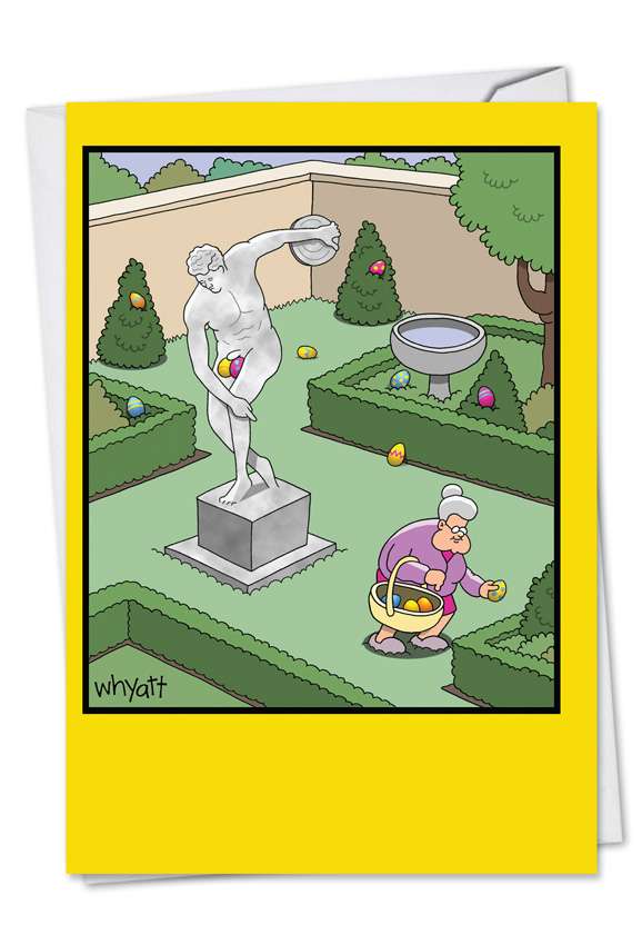 Funny Easter Greeting Card by Tim Whyatt from NobleWorksCards.com - Ball Eggs