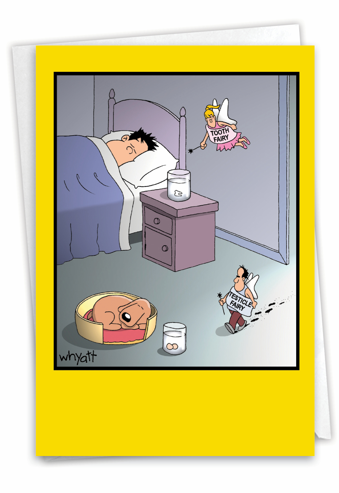 Testicle Fairy Cartoons Birthday Card Tim Whyatt