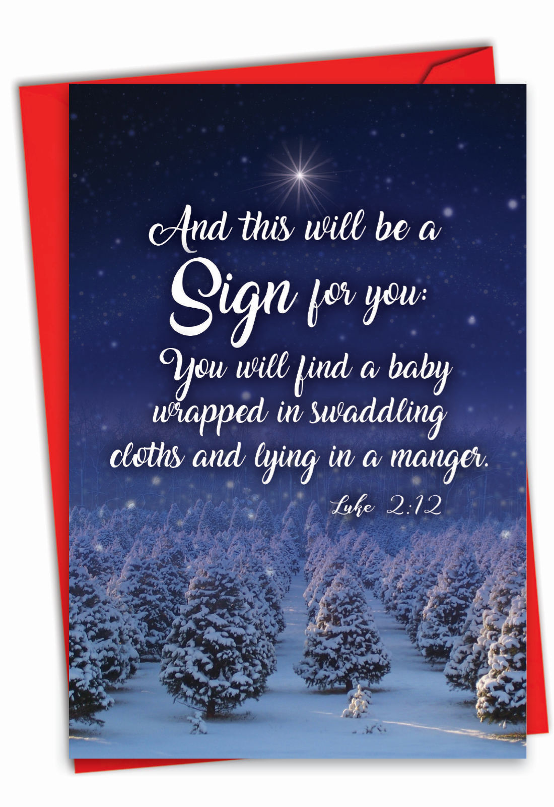 Christmas Quotes Luke 2:12: Creative Christmas Paper Card