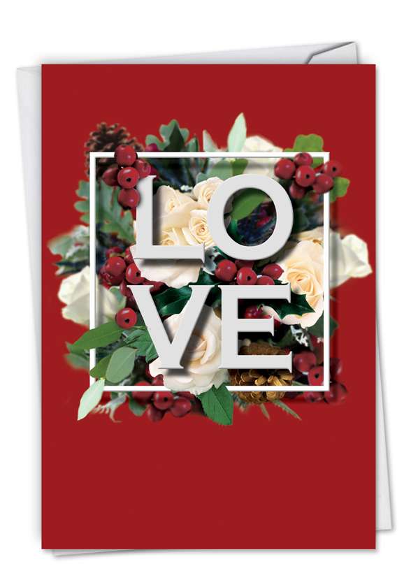Stylish Valentine's Day Paper Card from NobleWorksCards.com - Love Squared