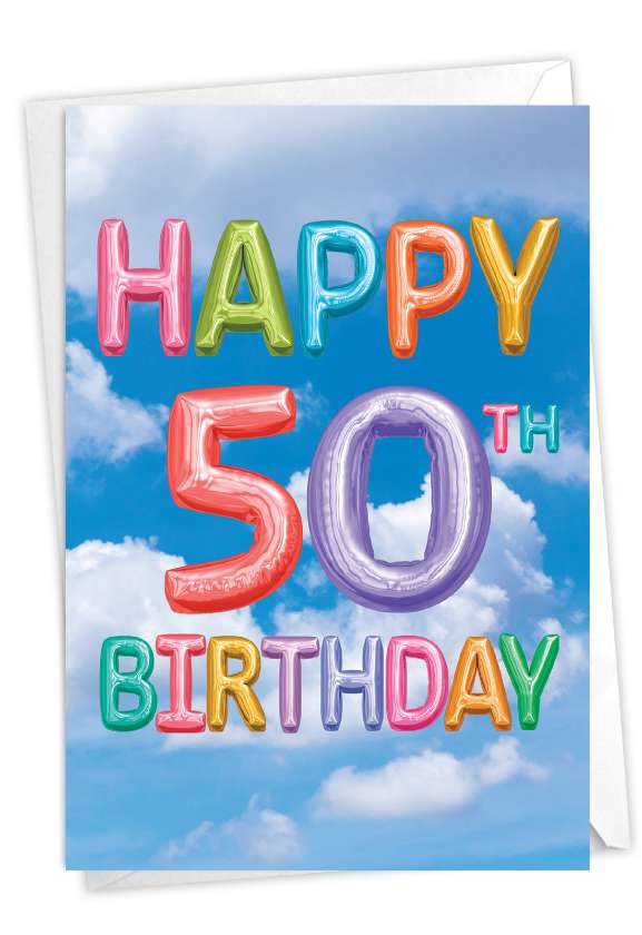 Inflated Messages 50 Stylish Milestone Birthday Card