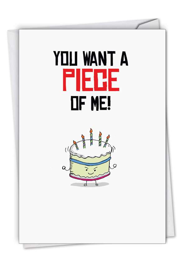 Stylish Birthday Card By NobleWorks Inc From NobleWorksCards.com - Birthday Puns-Cake
