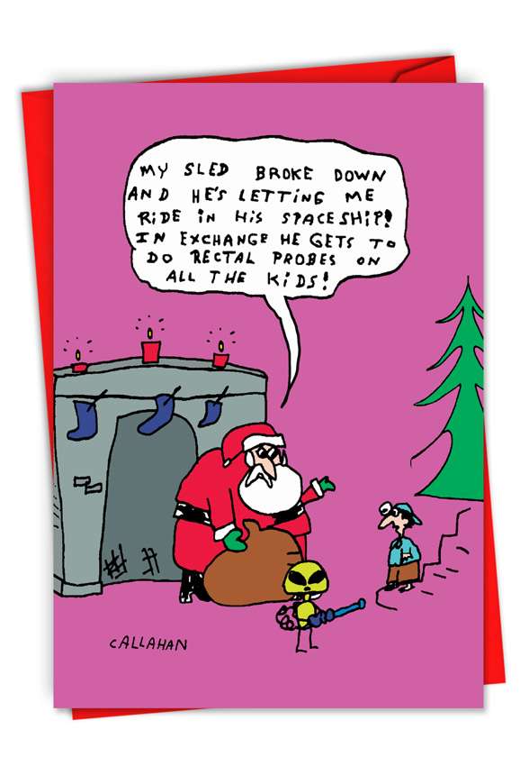 John Callahan's Santa and Alien Exchange: Christmas Card