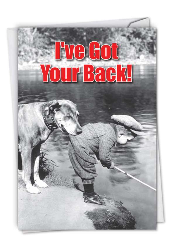 Humorous Friendship Paper Card From NobleWorksCards.com - Got Your Back
