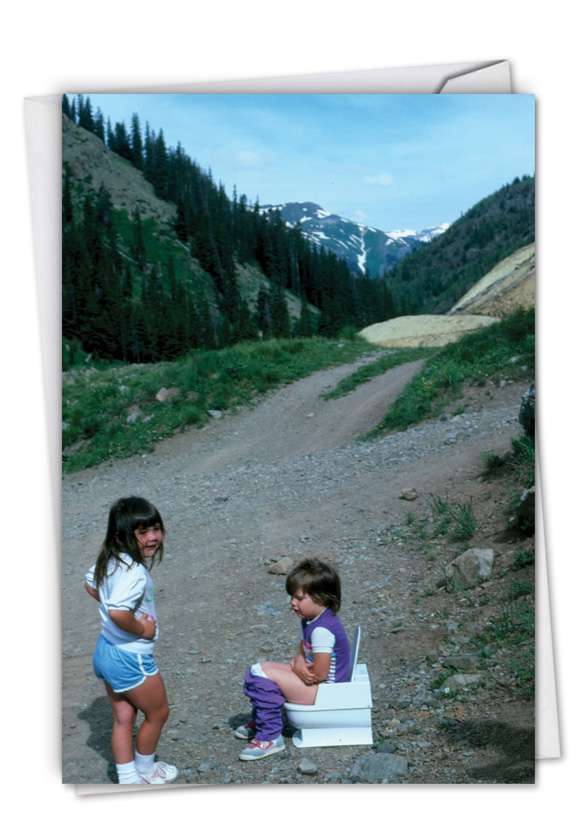 Funny Birthday Card By Awkward Family Photos From NobleWorksCards.com - Potty Path