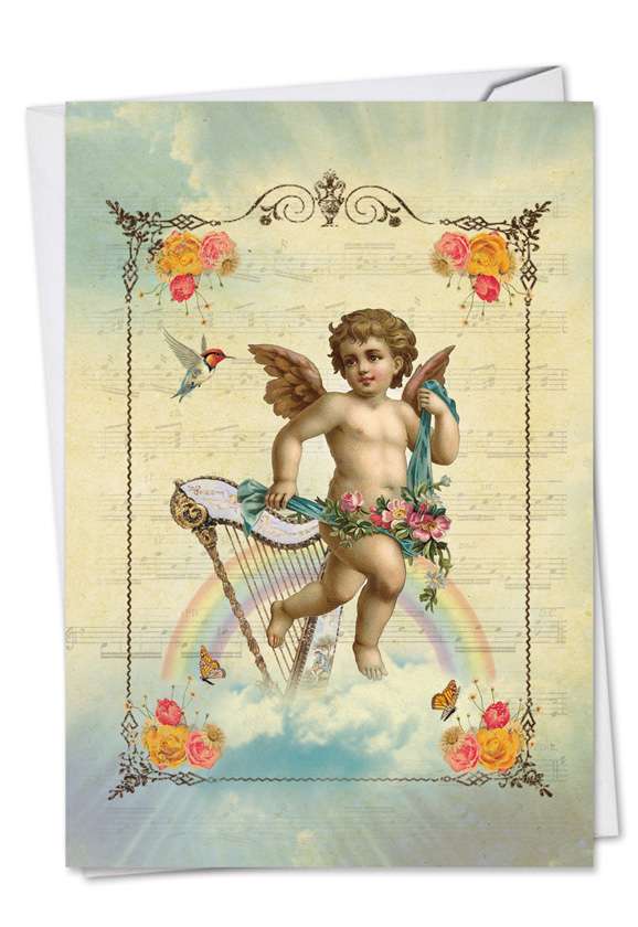 Stylish Valentine's Day Greeting Card from NobleWorksCards.com - Angelic Notes