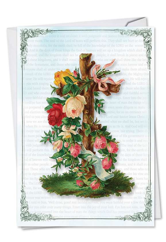 Stylish Sympathy Paper Card from NobleWorksCards.com - Cross