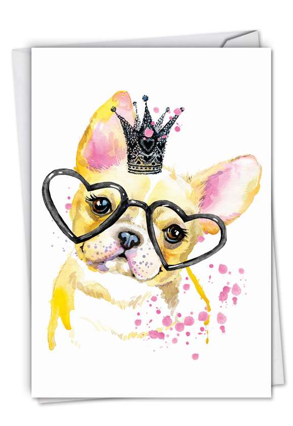 Funky Colorful Creatures Dog: Birthday Greeting Card