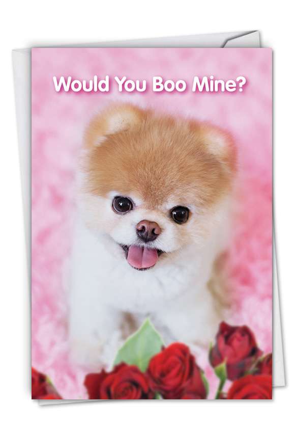 Humorous Valentine's Day Paper Greeting Card By Spotlight Licensing From NobleWorksCards.com - Boo My Valentine