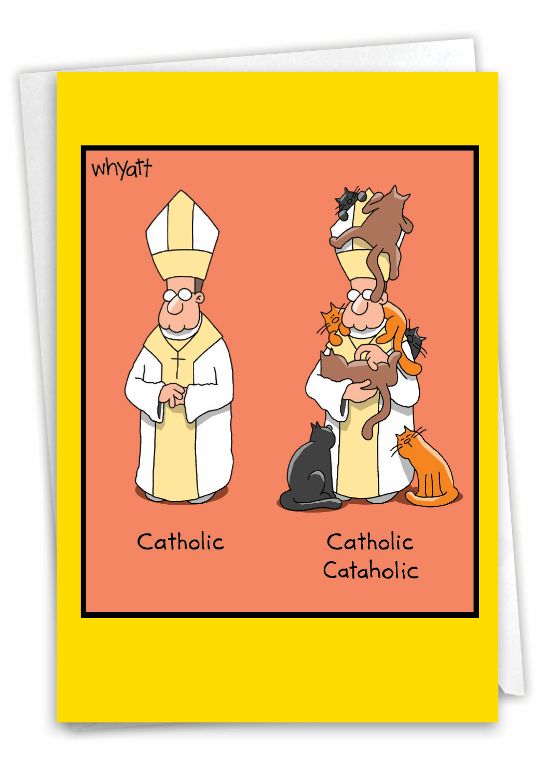 Catholic Cataholic: Humorous Birthday Paper Card