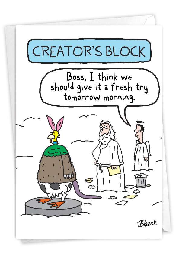 Funny Boss's Day Card By Dave Blazek From NobleWorksCards.com - Creator's Block