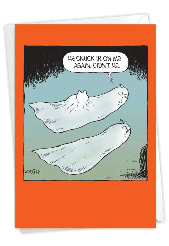 Hilarious Halloween Greeting Card By Dave Coverly From NobleWorksCards.com - Ghost Ride
