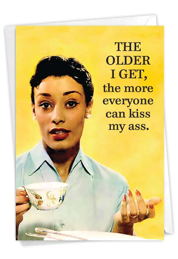 Hysterical Birthday Printed Greeting Card By Ephemera From NobleWorksCards.com - Everyone Kiss