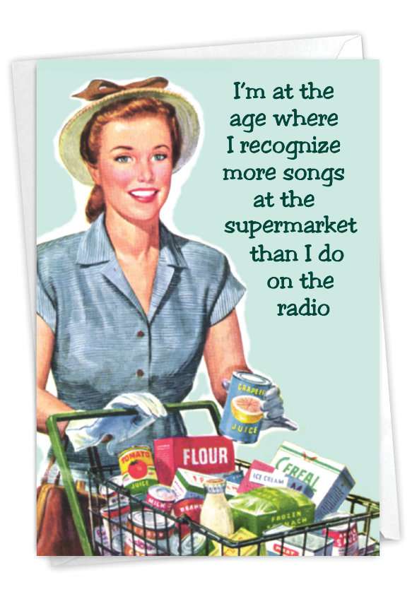Hysterical Birthday Printed Card By Ephemera From NobleWorksCards.com - More Songs